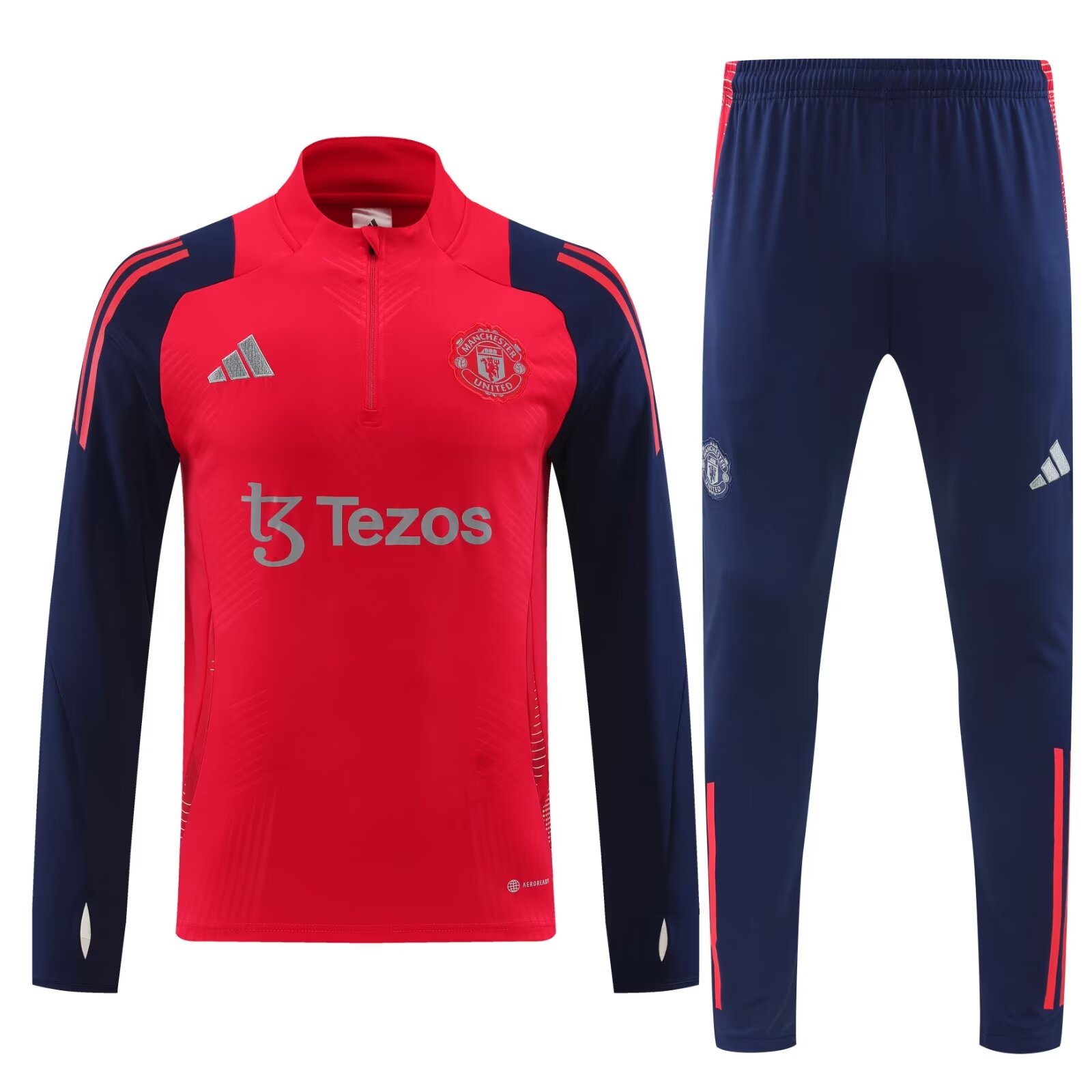 AAA Quality Man Utd 24/25 Tracksuit - Red/Grey